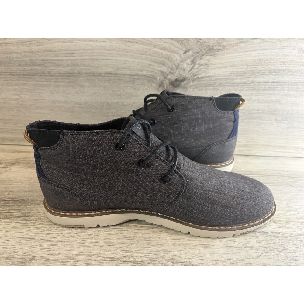 Toms Men's 10.5 M Navi Sport Bottom Chukka Boots Black Crosshatch Denim 10014349 - Picture 6 of 8